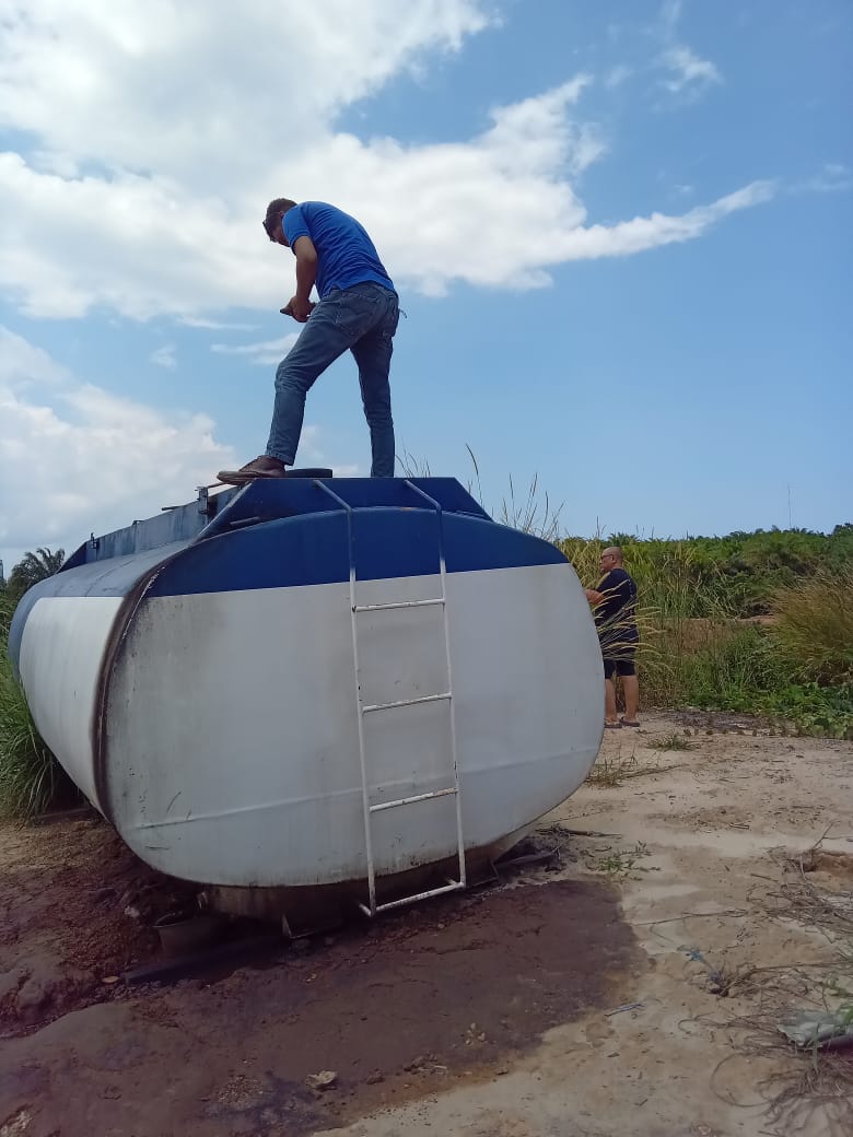 tangki solar bekas 16000 liter tampak samping