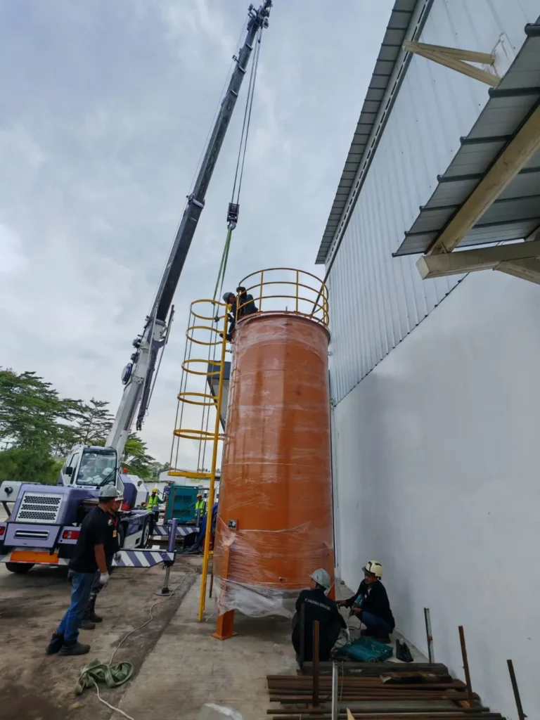 tangki solar tutup cembung jaya tank tampak samping