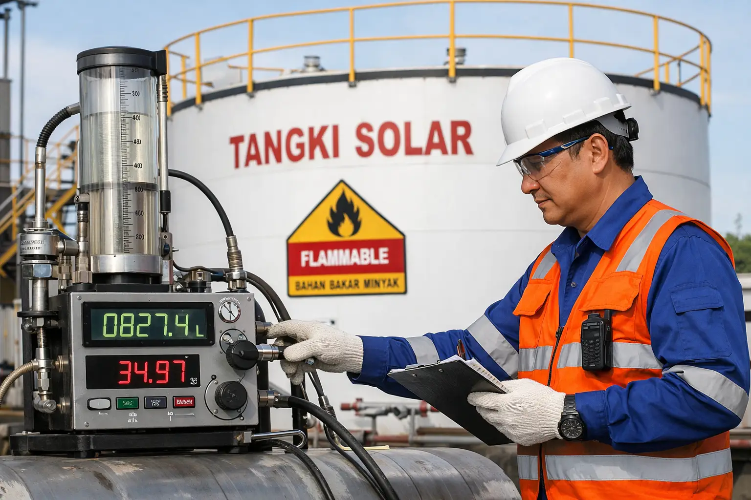 cara kalibrasi tangki solar